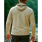 cheap Tops-Men&#039;s Hoodie Polo Sweatshirt Hiking top Long Sleeve Hoodie Tee Tshirt Top Outdoor Quick Dry Lightweight Breathable Quarter-Zip Polyester Black White Royal Blue Tennis Golf Running