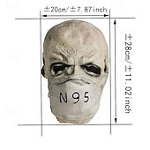 cheap Halloween Mask &amp; Props-Halloween Virus Mask For Adults Realistic Scary Costumes Latex Face Mask, Creepy Pandemic Horror Mask, Spooky Disease Outbreak Party Prop