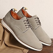 billige Sneakers til herrer-Brune herresko i semsket skinn med oxford-detaljer, klassisk snøredesign og kontrastsøm, ideelle for forretningsmessig uformelt kontorarbeid og semi-formelle arrangementer.