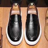 billiga Herrsneakers-bruna penny loafersneakers för män – slät finish med hybridsula, slip-on smarta vardagsskor för kontor, resor och urban stil