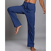 cheap Classic-Men&#039;s Linen Pants Trousers Summer Pants Beach Pants Pocket Elastic Waist Drawstring Plain Comfort Breathable Vacation Daily Holiday Hawaiian Boho Dark Brown ArmyGreen