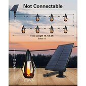 cheap Solar String Lights-1 Pc 15 Leds Outdoor Waterproof Solar Flashing Flame Lantern String Garden Courtyard Camping Christmas Halloween Wedding Atmosphere Decoration Lighting