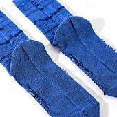 cheap Sports &amp; Outdoor Accessories-1 Pair Men's merino wool socks Hiking Socks Running Socks Sports Socks Thermal Warm Breathable Anti Blister Thick Winter Outdoor mid crew Patchwork Merino Wool Black Yellow Cream for Ski / Snowboard