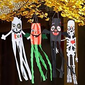 cheap Halloween Wall Tapestries-Halloween Windsocks Scary Halloween Hanging Windsock Flag Halloween Decorations for Outdoor Indoor Garden Home Yard Party Supplies