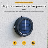 economico Applique per esterni-1 lampada da parete solare impermeabile per esterni con 5 fasci LED, illuminazione per cortile, giardino, recinzione, balcone, scala