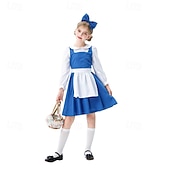 זול תחפושות לבנות-Alice in Wonderland סיפור מעשייה אליס שמלות תחפושות דמויות מספרי סיפורים לוליטה מתוקה תחפושות משחק של דמויות מסרטים for בנות בגדי ריקוד ילדים האלווין (ליל כל הקדושים) קרנבל יום הספר העולמי
