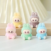 economico Bambole-Mini bambola da festa in tessuto felpato piccolo diavolo lafufu ornamenti da gioco alla moda accessori fatti a mano
