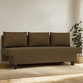 cheap Sofa Cover-Sofa Cover Suitable For ÄLVDALEN Sofa Solid Color Quilted Velvet Slipcovers
