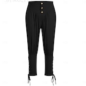 preiswerte Unterteile-Mittelalterlich Renaissance Hose Piratenhose Pirat Ritter Wikinger Herren Halloween Maskerade Leistung Renaissance-Messe Erwachsene Hose Ganzjahres