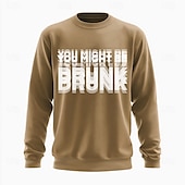 olcso Vicces kapucnis pulóverek-Férfi Grafika Vicces szleng Pulóver Pulóver Kapucnis pulóver Terített nyak Divat 3D nyomtatás Fekete Rubin Crewneck 3D Minden évszak Tervező