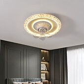 voordelige Plafondventilatorverlichting-plafondventilator met verlichting ronde ventilatorlamp met afstandsbediening led hanglamp ventilator voor woonkamer eetkamer plafondlamp
