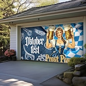 billige Garasje- og dørbanner-Oktoberfest utendørs garasjeportdeksel banner vakker stor bakteppedekorasjon for utendørs garasjeport hjem veggdekorasjoner arrangement fest parade