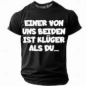 お買い得  メンズおもしろTシャツ-オリーブグリーンのメンズ面白いグラフィックTシャツ：&quot;私たちの中で誰かがあなたより賢い&quot; 皮肉な知性ユーモアTシャツ