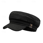 preiswerte Baseballkappe für Herren-Herren Schiebermütze Baseballkappe Sonnenhut Trucker-Kappe Schwarz Weiß Polyester Netz Mode Lässig Straße Täglich Einfach Verstellbar Sonnenschutz Atmungsaktiv
