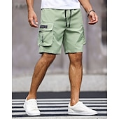 economico All&amp;#39;aperto-Per uomo Pantaloncini cargo Shorts Pantaloncini Estivi Coulisse Elastico in vita Multi-tasche Semplice Comodità Indossabile Lunghezza al ginocchio All&#039;aperto Sport Quotidiano Moda Casual Nero Verde
