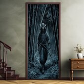 billige Dørdeksler-Dørdekorasjoner Samurai Dørdeksler Dørvev Dørgardin Dekorativ Bakgrunn Innendørs/Utendørs Dørbanner Frontdør Gårdshus