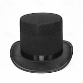 abordables Sombreros de fiesta-Sombrero de mago para espectáculos, sombrero Lincoln, sombrero alto de espectáculo, sombrero de jazz retro de 13 cm, estilo británico, combinable.