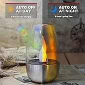 halpa Kynttilän valot-6 kpl aurinkokennoisia ruostumattomasta teräksestä valmistettuja kynttilänvaloja liekittömät kynttilät syntymäpäiväjuhliin jouluksi hääjuhliin kotipuutarhaan sisä- ja ulkokäyttöön vedenpitävä