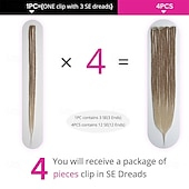 economico Capelli all&#039;uncinetto-Extension per capelli dreadlock con clip, 4 pezzi, extension sintetiche da 24 pollici, da castano chiaro a biondo, lunghe, naturali, morbide, sottili, 0,6 cm di larghezza, dreadlocks per donne