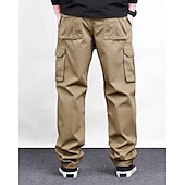 cheap Cargo Pants-Men&#039;s Cargo Pants Trousers Elastic Waist Drawstring Multi Pocket Plain Wearable Outdoor Daily Camping &amp; Hiking Fashion Classic Black Green