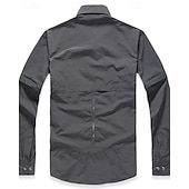 Недорогие Топы-Муж. рубашка-карго Рубашка для туризма и прогулок Топ для походов Длинный рукав Отложной Верхняя часть На открытом воздухе Водонепроницаемость С защитой от ветра Легкость Весна Осень Полиэстер