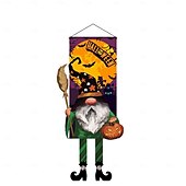cheap Halloween Outdoor Decor-Halloween Hanging Fan Flag Bunting Outdoor Flag for Outdoor Halloween Yard Fence Hanging Spooky Pumpkin Banner Flag Table Decor Fall Room Decor Aesthetic Halloween Birthday Party Decor