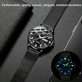 cheap Quartz Watches-A New Milan Stainless Steel Bracelet Business Quartz Watch With A Px7 Water Resistance Rating And Luminous Date And Day Display. It Is A Fashionable Trendy Casual And Versatile Sports Men&#039;S Business