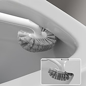 abordables Aparatos para el baño-Cepillo de baño doméstico, limpiador de inodoro de mango largo, montaje en pared, diseño en forma de S