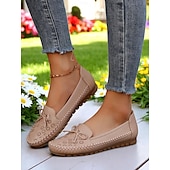 economico Slip-ons e mocassini da donna-mocassini da guida pieghevoli da donna: mocassini in morbida pelle con suole flessibili per il relax in giardino, il relax in veranda e l&#039;uso quotidiano