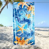 voordelige Dekens &amp; dekentjes-Zachte en absorberende strandhanddoek - lichtgewicht, snel drogend, zandvrij ontwerp voor strand, zwembad en reizen