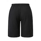 baratos Shorts-Mulheres chinês Bermudas Férias Moda Básico Comprimento do joelho Cintura Alta Tecido Bolsos Cintura elástica Confortável Macio Micro-Elástica Ao ar livre Rua Verde Militar Azul marinho Preto Branco
