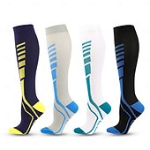 cheap Personal Care &amp; Health-3 Pairs Compression Socks, Multi-Color Outdoor Running High Tube Pressure Socks, Athletic Performance Socks for Cross-Border Sale