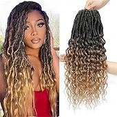 economico Capelli all&#039;uncinetto-Capelli all&#039;uncinetto per donne, locs finti profondi, capelli all&#039;uncinetto perfetti per l&#039;uso quotidiano o per eventi, locs all&#039;uncinetto per donne, locs morbidi, confezioni da 8 da 18 pollici,
