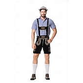 abordables Hombres-Oktoberfest Lederhosen Camisas Sombrero alpino bávaro Alemán alpino prados Hombre Fiesta Festival de Cerveza Paño de estilo tradicional