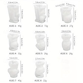 preiswerte Schimmel-8 Stück Hundeform Silikonform dreidimensionales Tier handgemachte Gips Ton KerzenhalterForm