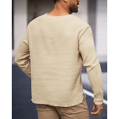preiswerte Basic-T-Shirts-Herren T Shirt T-Shirt Langarmshirt Langarm V Ausschnitt Sommer Frühling Einfach Mode Designer Basic Klassisch Urlaub Straße Ausgehen Dunkel Braun Schwarz Weiß Top T-Shirt für Herren