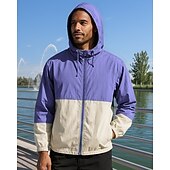 economico Giacche da corsa-Per uomo Giaccia da corsa Giacca da esterno Cerniera completa Manica Lunga Abbigliamento esterno Sportivo Blocco di colori Protezione Solare Leggero Traspirante Tennis Golf Corsa abbigliamento