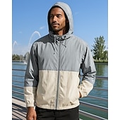 economico Giacche da corsa-Per uomo Giaccia da corsa Giacca da esterno Cerniera completa Manica Lunga Abbigliamento esterno Sportivo Blocco di colori Protezione Solare Leggero Traspirante Tennis Golf Corsa abbigliamento