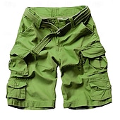 tanie Klasyczny-Męskie Spodenki Taktyczne Spodenki cargo Szorty Guziki Multi Pocket Równina Zdatny do noszenia Krótki Na zewnątrz Codzienny Wyjściowe Moda Klasyczny Zieleń wojskowa Żółty kamuflaż