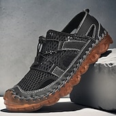 billige Utendørs sandaler-Brune utendørssandaler for menn – fasjonable lette sandaler med justerbare stropper for sommerens fotturer, strandturer og uformell friluftsliv