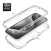 abordables Carcasas iPhone-teléfono Funda Para Apple AirTag iPhone 16 Pro Max Plus iPhone 15 14 Pro Max Plus iPhone 13 Pro Max Funda Trasera Transparente Antigolpes TPU ordenador personal