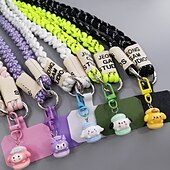 cheap Phone Lanyards &amp; Wrist Straps-Phone Case For Apple AirTag Xiaomi Samsung Galaxy Universal with Lanyard with Wrist Strap Cartoon Geometric Pattern Polyester