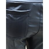 economico Leggings semplici-Per donna Pantaloni di pelle Leggings Moda Streetwear Lunghezza intera Vita Alta Semplice Comodo Morbido Confortevole Micro-elastico All&#039;aperto Streetwear Vinaccia Nero Cachi Estate Primavera Aderente