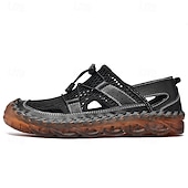 billige Utendørs sandaler-Brune utendørssandaler for menn – fasjonable lette sandaler med justerbare stropper for sommerens fotturer, strandturer og uformell friluftsliv