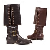 levne obuv-Středověké Renesanční Boty Kozačky Ke kolenům Pirát Viking Křižák Maškarní kostým Pánské Unisex Keltské Pirát předvečer Všech svatých Plesová maškaráda Párty a večer LARP Ren Faire Dospělé Boty Cel