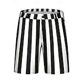 billige arbeidsshorts-Herre Dress Shorts Burmuda shorts Arbeidshorts Lomme Geometrisk Komfort Pustende Knelengde utendørs Virksomhet Mote Fritid Svart Gul