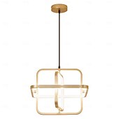 cheap Pendant Lights-Square LED Pendant Lamp Restaurant Office 350° Rotation Pendant Light Modern Minimalist 40 Watt Industrial Style Hanging Lamps Gold for Restaurant Bar Kitchen Dining Room Atmosphere
