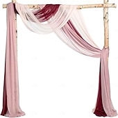 cheap Artificial Plants &amp; Flowers-20FT Mesh Tulle Fabric, Silky Wrinkle-Resistant Chiffon Sheer Drapery for Wedding Decor, Bridal Canopy, Event Backdrop, Festival, and Arch Drapes