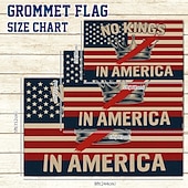 economico Bandiere da Giardino, Striscione-Nessun re protesta all'aperto al chiuso con occhielli bandiera americana casa cortile giardino decorazioni festa striscione cartello