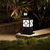 abordables Post Light-Lámpara de poste para exteriores, moderna lámpara de columna para entrada de patio, carcasa de metal, 110-240 V, 5 W